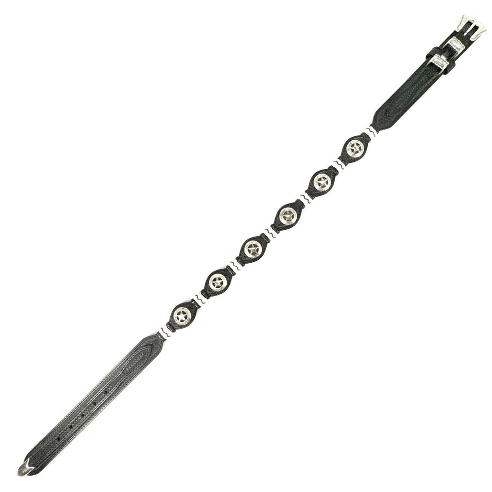 Ranger Belt Co. Brown Leather Hand Tooled Star Conchos Western Rodeo Belt Sz 34